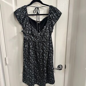 Altar'd State Black and White Floral Mini Dress